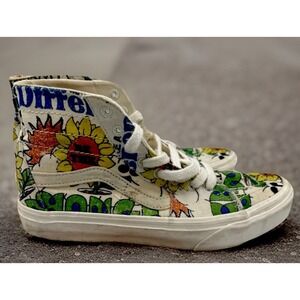 Vans Sk8 Hi Tapered Eco Theory Woman 7.5 Floral Graphic High Top Sneakers Men 6